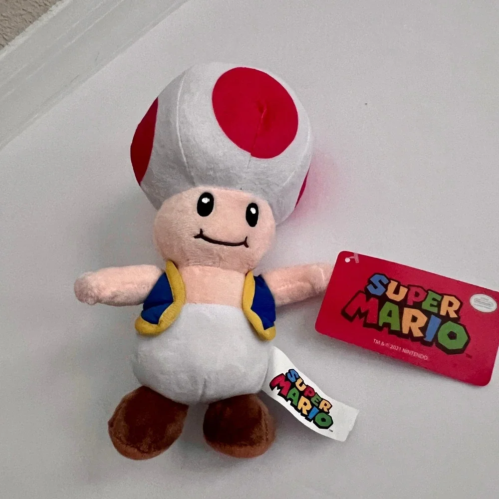 Nintendo Super‎ Mario Toad Plush Toy Stuffed Animal Red Spots White Cap